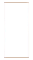 Png rectangle gold frame sticker, transparent background