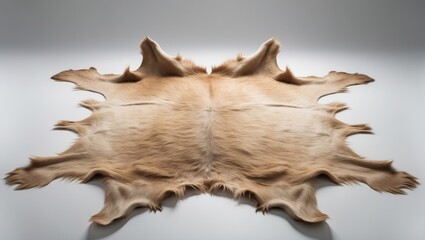 Obraz premium White background featuring isolated goat fur