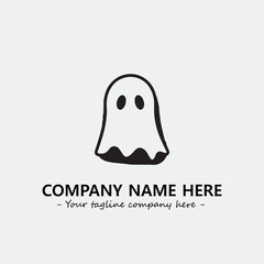 Ghost face icon illustration black and white vector image