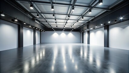 Fototapeta premium Minimalist Empty Room - Dramatic Lighting
