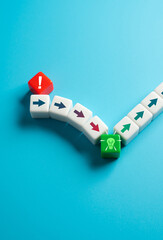 The problem and the search for its solution. Concept of challenges being tackled through creative...