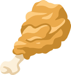Fried Chicken Leg Illustration