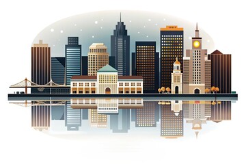 Minimalist Oakland Skyline - Rule of Thirds Design