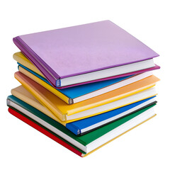 Stack of Colorful Folders for Presentation, Documents or Office Supplies