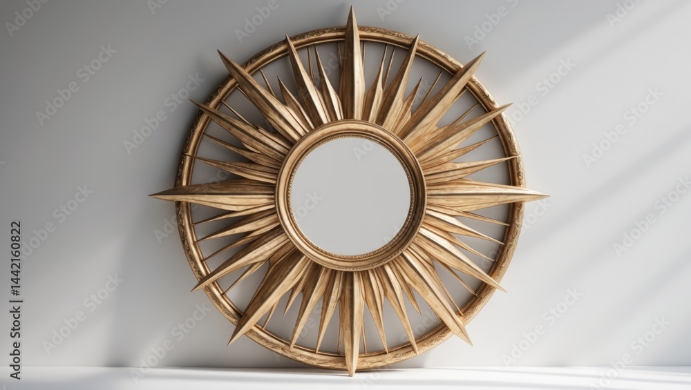 Poster background featuring an isolated gold picture frame with clipping path.