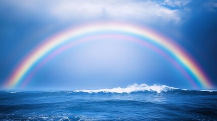 rainbow over the ocean