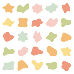 PNG Colorful abstract blob pattern, transparent background