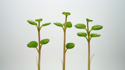 Fototapeta premium Background showcasing small isolated soy sprouts