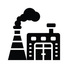 Have a look at this trendy glyph style icon of factory