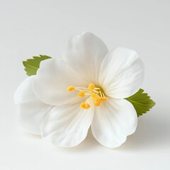 Obraz premium Beautiful jasmine flower isolated on white, collage. Ai Generated images