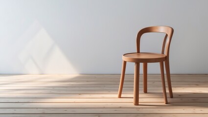 petite chair on a white wood base
