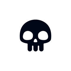 skull death halloween scary toxic emoji vector symbol sign icon illustration