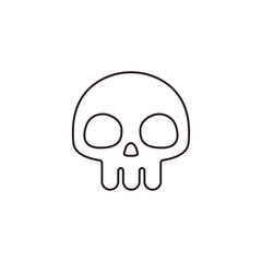 skull death halloween scary toxic emoji vector symbol sign icon illustration