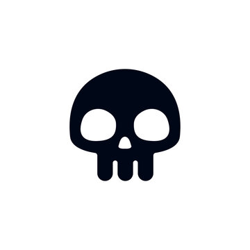 skull death halloween scary toxic emoji vector symbol sign icon illustration