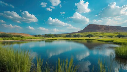 Fototapeta premium Spectacular parks showcasing wildlife and hospitality in the desert