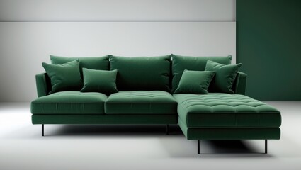Sofa piece of furniture set against a background.
