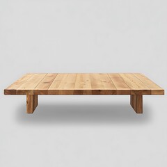 Empty Wood Table isolated on transparent and white background