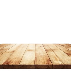 Empty Wooden Table with Kitchen Background isolated on white background