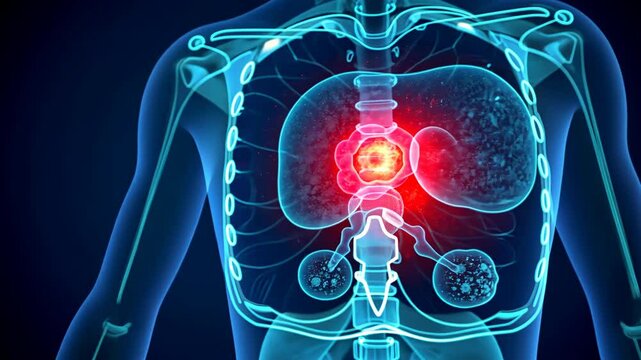 Scanning infections, Liver damage, Disease diagnostics. Organ failure. Tissues inflame during severe infection. Liver function critical for metabolism. Healthcare technology advances disease