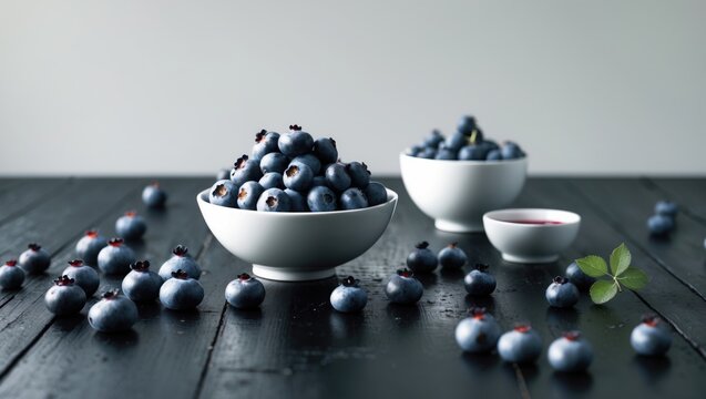 Bowl containing red grape juice placed on a dark wood table