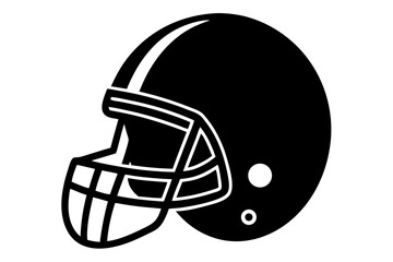 Naklejka premium Detailed football helmet silhouette vector design with transparency for sport, football, helmet, silhouette, vector, design, sport, athlete, equipment, protection, gear, gridiron, player, american