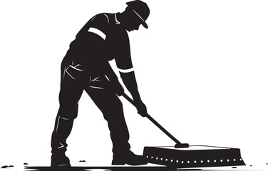 Construction Worker Silhouette Set