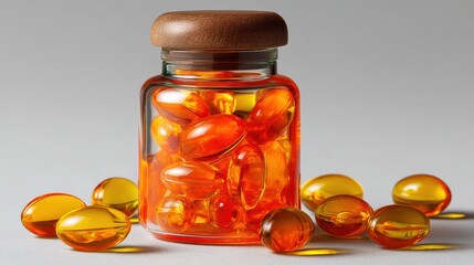 a bottle of vitamin pills on a white isolated background, healthy and clean lighting