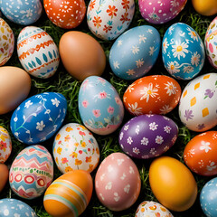 Naklejka premium colorful easter eggs