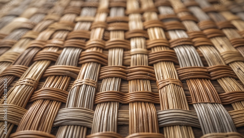 Poster antique wicker pattern background