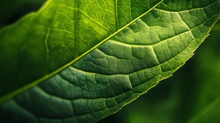 Magnificent Green Leaf Macro Photography: Nature's Intricate Detail