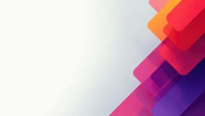 Naklejka premium Abstract geometric shapes, vibrant color gradient , vector, decor, design