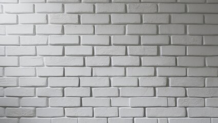 Fototapeta premium Textured white brick wall background in a room.
