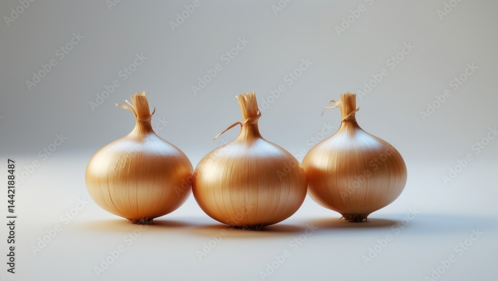 Poster background featuring an isolated napiform onion