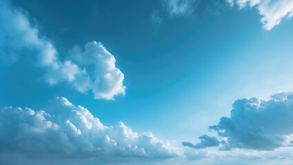 Clear blue skies illuminated by bright sunlight