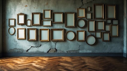 Worn-out interior design showcasing images