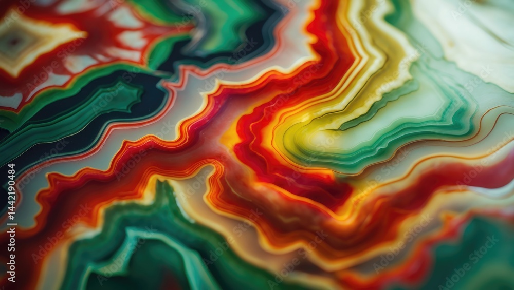 Poster onyx as a variety of agate with stunning surface patterns