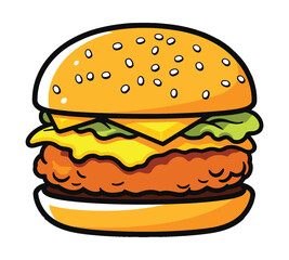 Minimalist Hamburger Photo on White Background