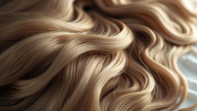 Synthetic hair extensions in a variety of wavy pieces