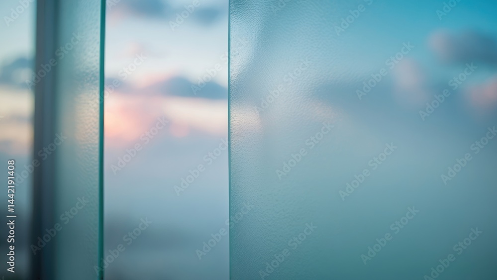 Poster The gentle blend of colors in frosted glass texture provides an elegant and calm setting.