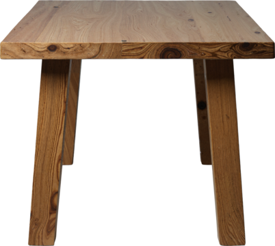 High-Resolution Wood Table Isolated on Transparent Background for E-commerce and Interior Design Use