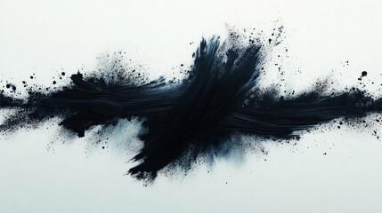 Obraz premium Abstract Dark Ink Explosion: A Study in Shades of Black