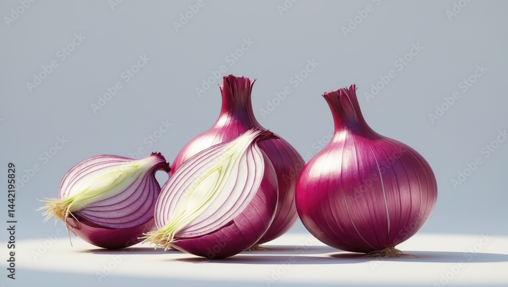 Poster onions in isolation