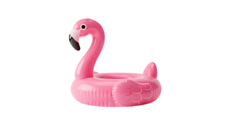 Fototapeta premium pink flamingo pool float png. inflatable flamingo pool float isolated. Pink flamingo pool float PNG for summer beach and pool party designs