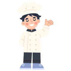 Cartoon Chef Character with a Smile
