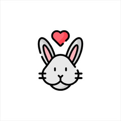 rabbit with heart