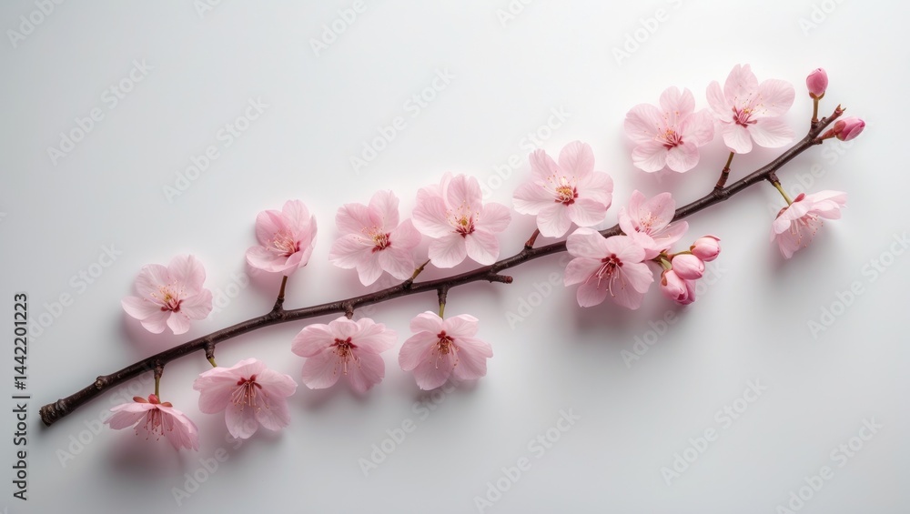Poster Background featuring an isolated branch of Sakura.