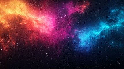 Obraz premium Colorful Nebula with Stars in the Deep Space Galaxy Background