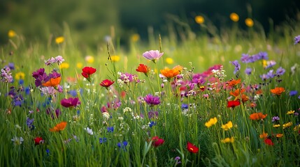 Vibrant Wildflower Meadow: A Symphony of Colors