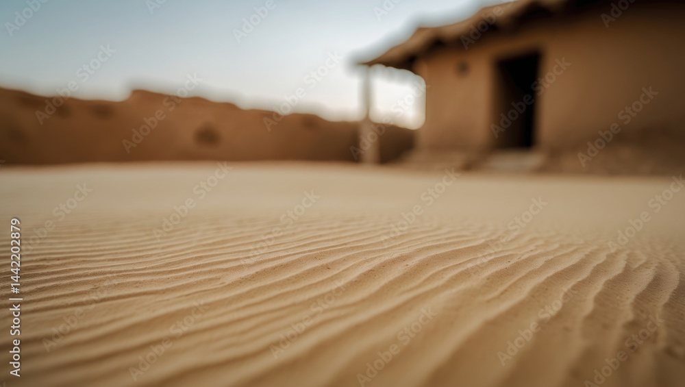 Poster soil-based building background in a soft image.