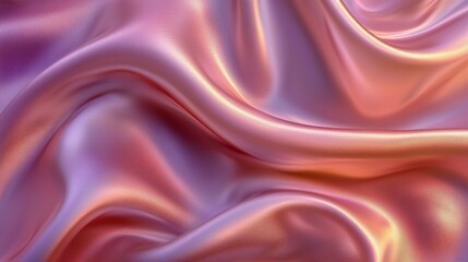 Fototapeta premium Soft Elegant Silk Fabric with Gentle Waves and Colorful Hues